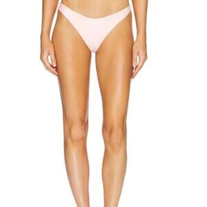 Lovers + Friends Pastel Pink Bikini Bottom MEDIUM High Cut Cheeky Lilibet NEW